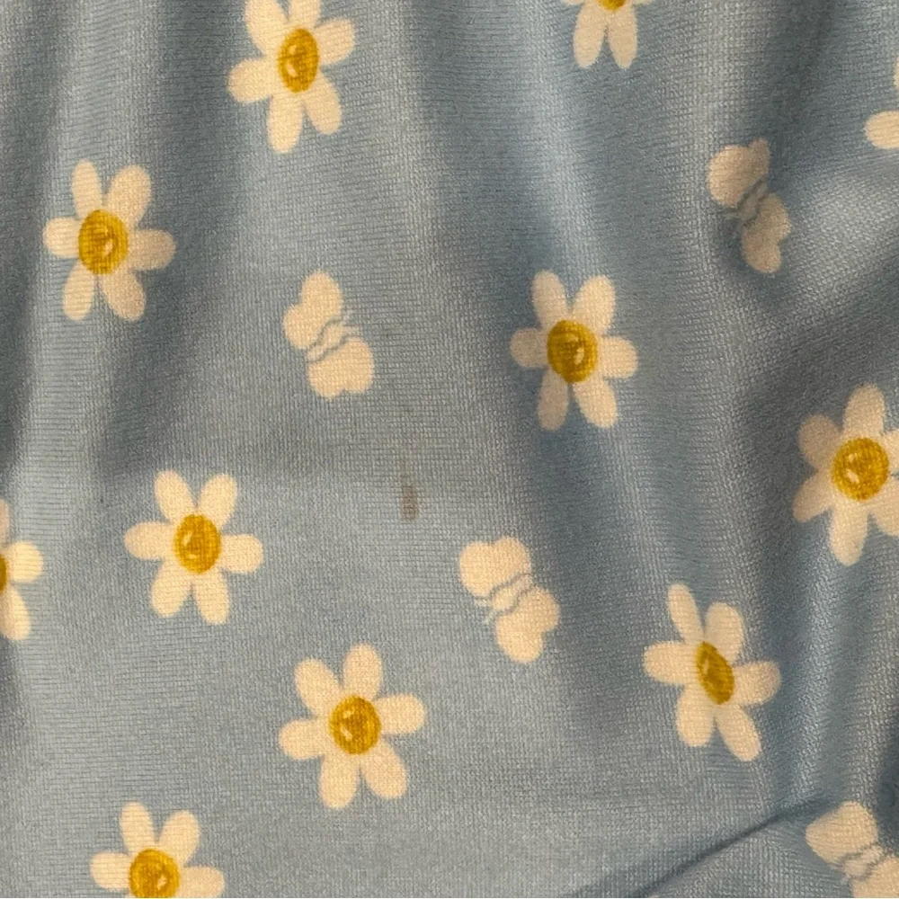 Blue Floral toddler dress sz 2t with flower butterfly design and tie back